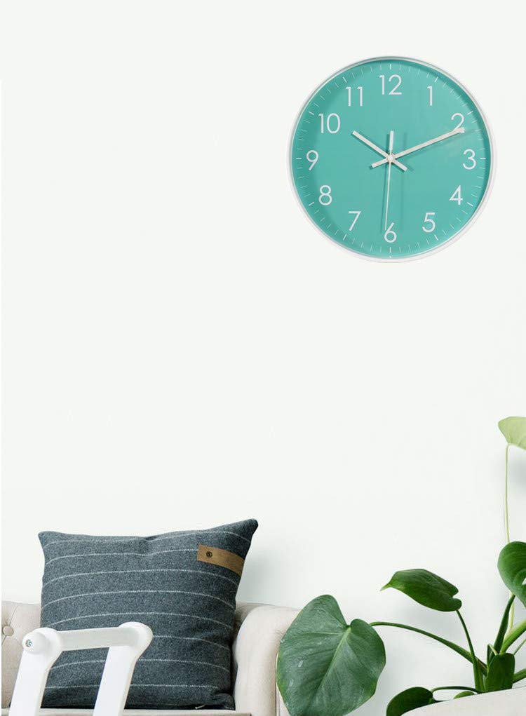 Jdelai Indoor Silent Non-Ticking Quartz Modern Simple Wall Clock Digital Quiet Sweep Movement Office/Kitchen/School/Living Room Decor 10 Inch - Image 4